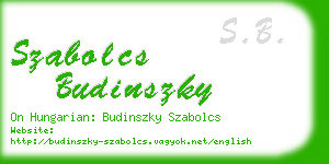 szabolcs budinszky business card